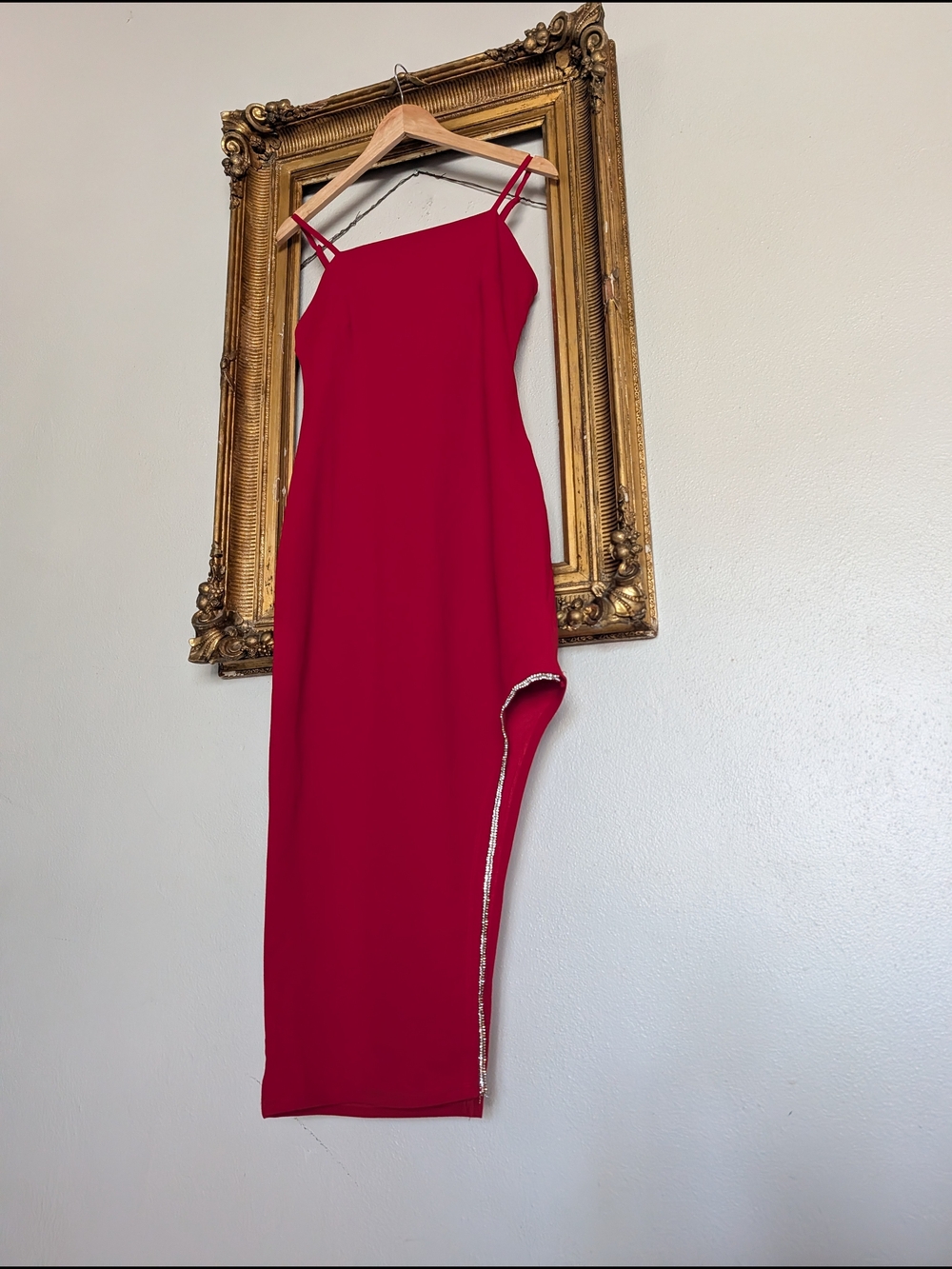 Madden Girl Asymmetric Slip Dress with Side Trim